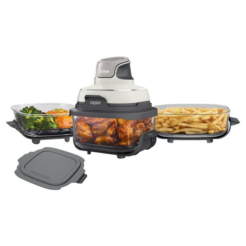 Ninja Crispi 3 Containers & Cover 5-in-1 Portable Glass Air Fry Cooking System