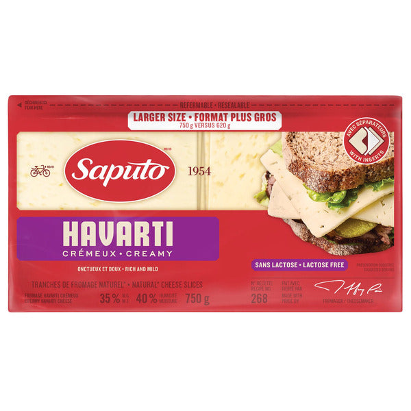 Saputo Sliced Havarti Cheese