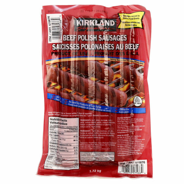 Kirkland Signature Beef Polish Sausage