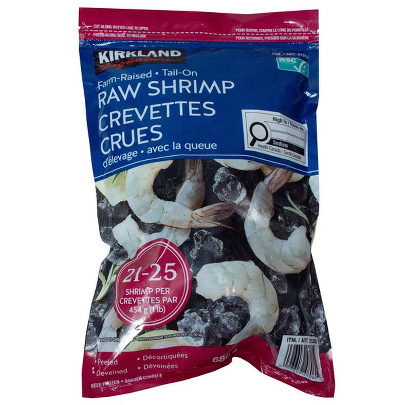 Kirkland Signature Frozen Tail-On Raw Shrimp