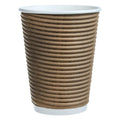 Café Express 12-Ounce Brown Ripple Hot Cups & Lid