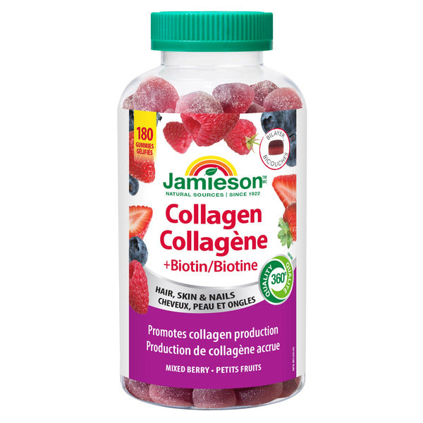 Jamieson Collagen + Biotin Gummies - Mixed Berry