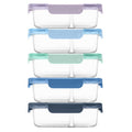 Ello Colour Lock Divided Glass Meal Prep Container 10-Piece Set
