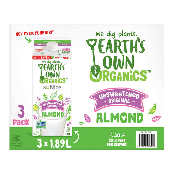 Earth's Own Organic Almond Unsweetened Original