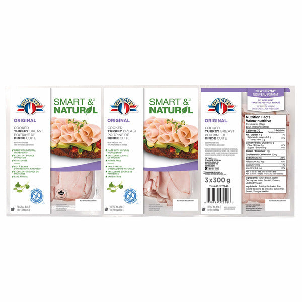 Olymel Smart & Natural Original Cooked Turkey Breast