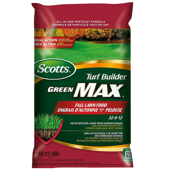 Scotts Turf Builder Green Max 32-0-12 Fall Lawn Food, 1,160 m² Coverage